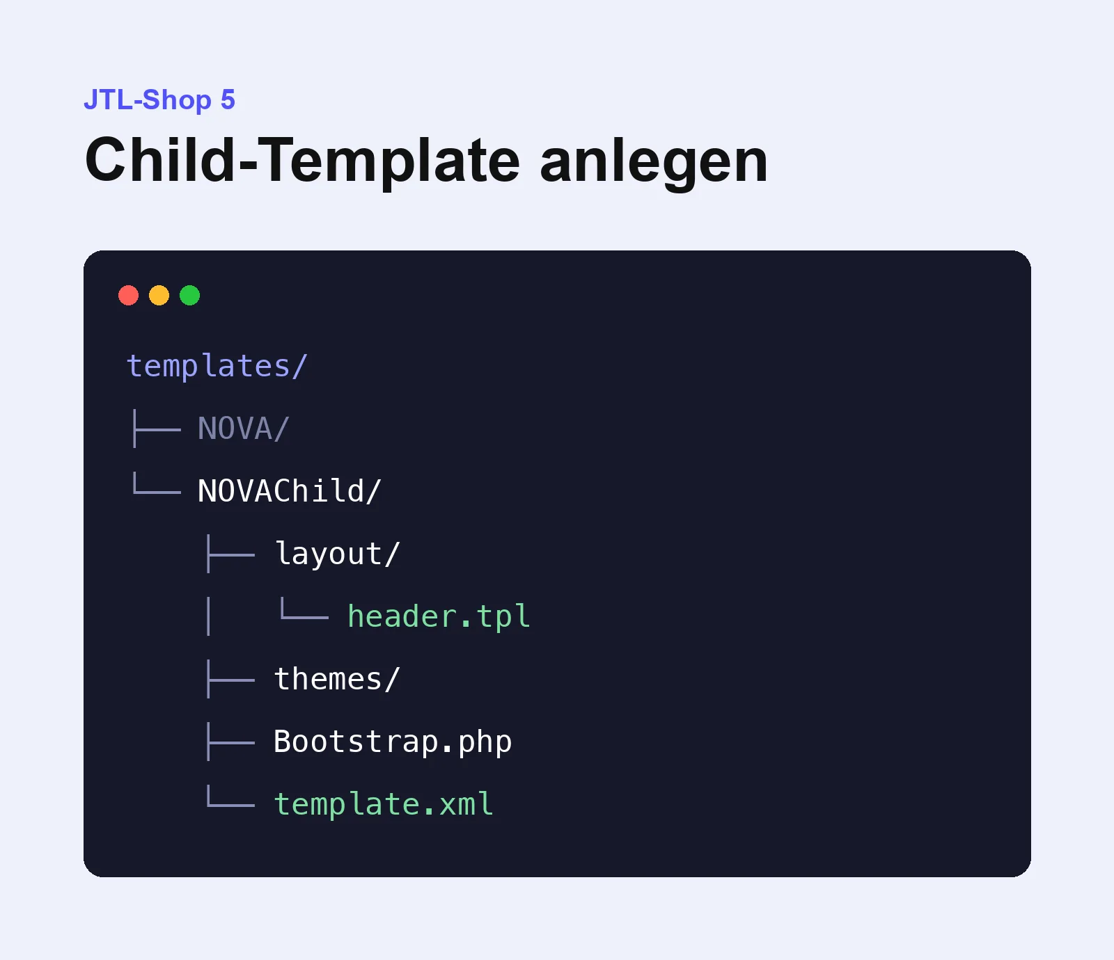 JTL-Shop Child-Template anlegen: Anleitung für NOVA