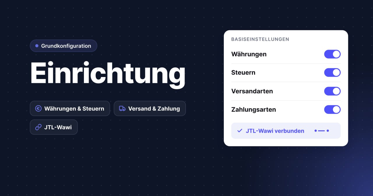 JTL-Shop Einrichtung