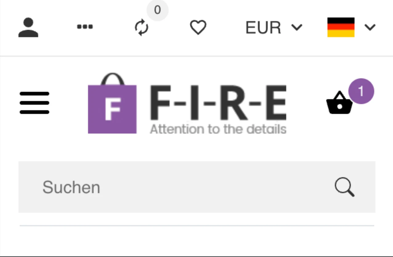 Zum Vergrößern klicken Fixierte Suche im Header auf mobilen Geräten